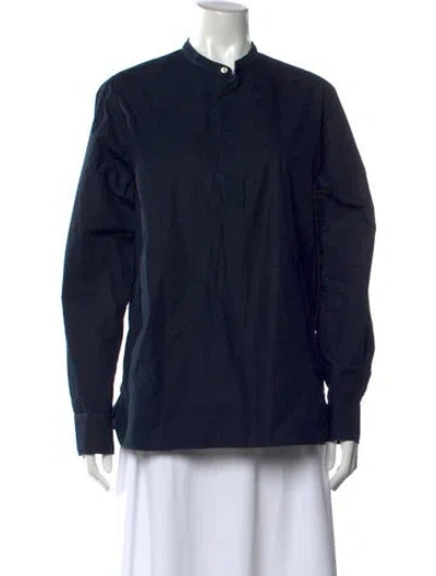 Pre-owned Officine Generale Long Sleeve Top In Blue