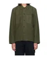 Officine Generale Harrison Wool And Cashmere-blend Felt Overshirt In Green