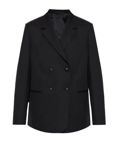 Officine Generale Long-sleeved Suit Coat In Black