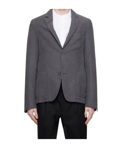 Officine Generale Long-sleeved Suit Jacket In Gray