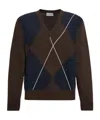 Officine Generale Argyle-pattern Jumper In Black