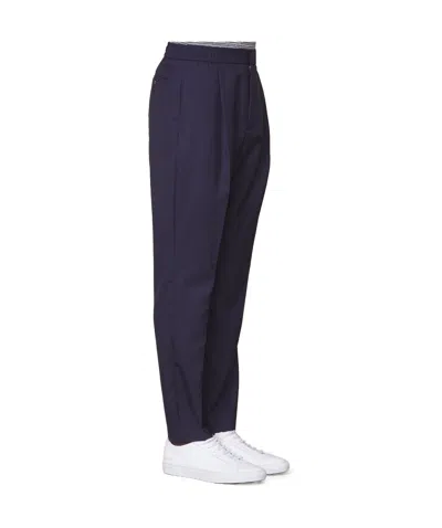 Officine Generale Loose Waist Wool Casual Trousers In Black