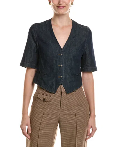 Officine Generale Lubena Denim Top In Blue