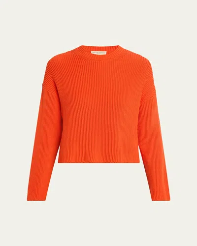 Officine Generale Luccita Crewneck Sweater In Acid Sun