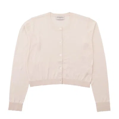 Officine Generale Lyocell Blend Cardigan In White