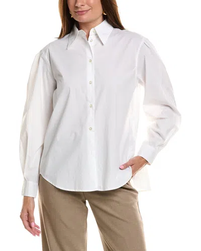 Officine Generale Mahault Poplin Top In White