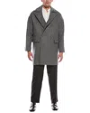 Officine Generale Malone Houndstooth Wool Coat In Gray