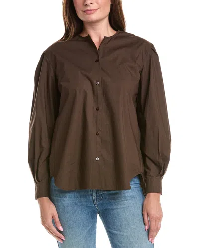 Officine Generale Malta Shirt In Brown