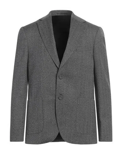 Officine Generale Officine Générale Man Blazer Charcoal Size 44 Virgin Wool In Gray