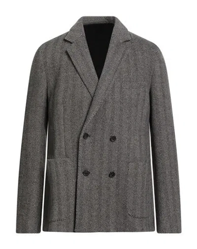 Officine Generale Officine Générale Man Blazer Dark Brown Size 44 Cashmere