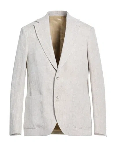 Officine Generale Officine Générale Man Blazer Ivory Size 44 Linen In White