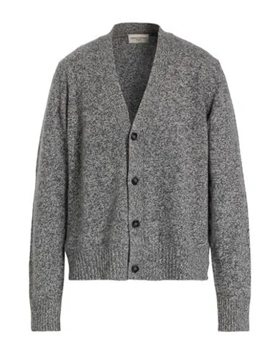 Officine Generale Officine Générale Man Cardigan Charcoal Size Xxl Wool, Cashmere In Gray