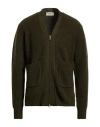 Officine Generale Officine Générale Man Cardigan Military Green Size Xl Wool In Green
