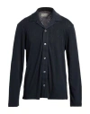 Officine Generale Officine Générale Man Cardigan Navy Size Xxl Lyocell, Cotton In Blue
