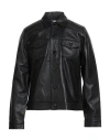 Officine Generale Officine Générale Man Jacket Black Size Xxl Goat Skin In Black