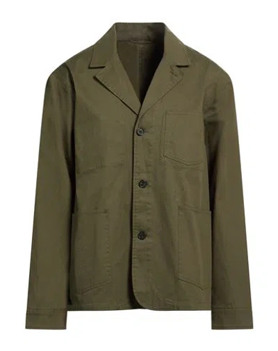 Officine Generale Officine Générale Man Jacket Military Green Size Xl Cotton, Elastane