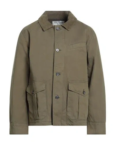 Officine Generale Officine Générale Man Jacket Military Green Size Xxl Cotton