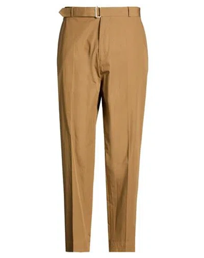Officine Generale Owen Belted Cotton-gabardine Pants In Multi