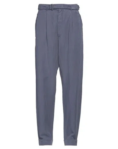 OFFICINE GENERALE OFFICINE GÉNÉRALE MAN PANTS NAVY SIZE 38 LYOCELL, LINEN, COTTON