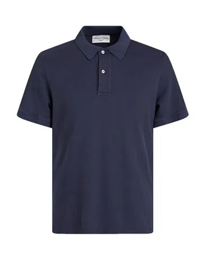 Officine Generale Officine Générale Man Polo Shirt Navy Blue Size S Organic Cotton