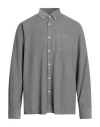 Officine Generale Officine Générale Man Shirt Grey Size Xxl Cotton, Lyocell In Gray