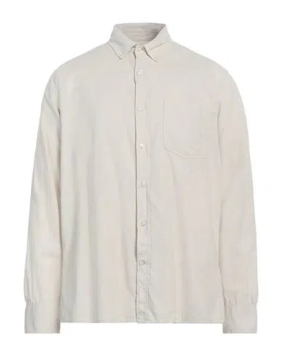 Officine Generale Officine Générale Man Shirt Light Grey Size Xxl Cotton, Lyocell In Neutral