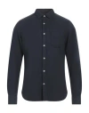 Officine Generale Officine Générale Man Shirt Midnight Blue Size M Cotton In Blue