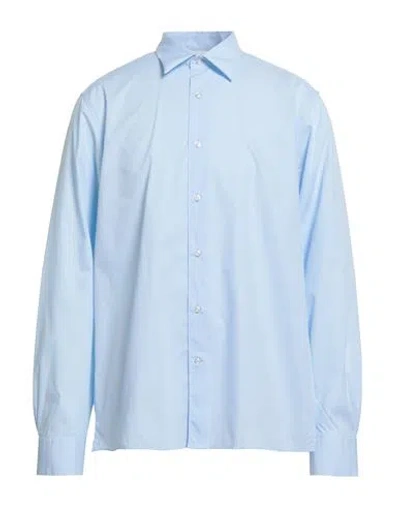 Officine Generale Officine Générale Man Shirt Sky Blue Size Xxl Cotton