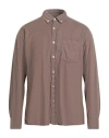 Officine Generale Officine Générale Man Shirt Taupe Size Xxl Cotton, Lyocell In Brown
