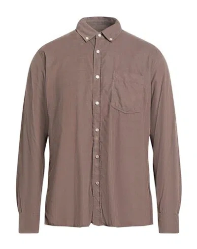 Officine Generale Officine Générale Man Shirt Taupe Size Xxl Cotton, Lyocell In Brown