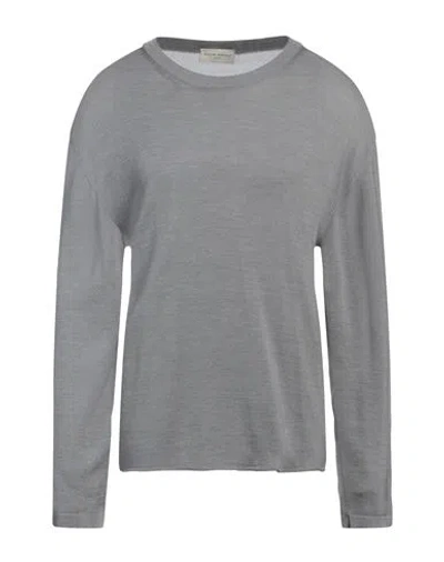 Officine Generale Officine Générale Man Sweater Grey Size Xl Merino Wool, Cupro In Gray