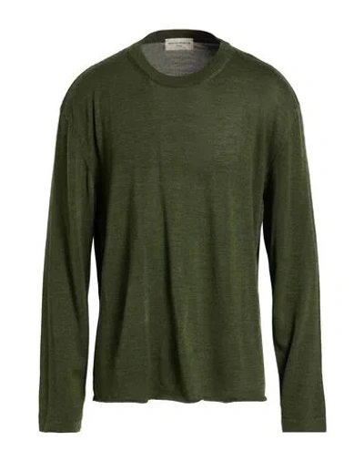 Officine Generale Reggie Wool-blend Crewneck Sweater In Green