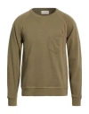 Officine Generale Officine Générale Man Sweatshirt Military Green Size Xl Cotton In Green