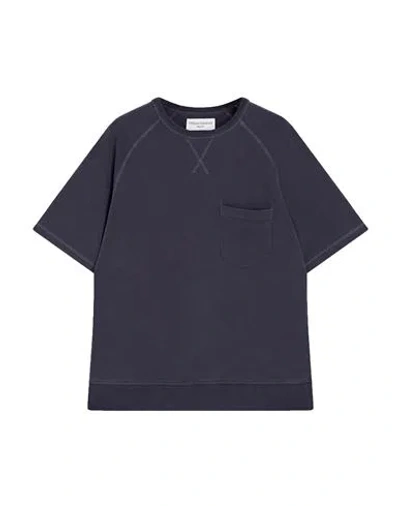 Officine Generale Officine Générale Man T-shirt Navy Blue Size S Cotton In Black