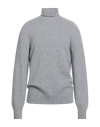 Officine Generale Officine Générale Man Turtleneck Grey Size Xxl Merino Wool, Cashmere In Gray
