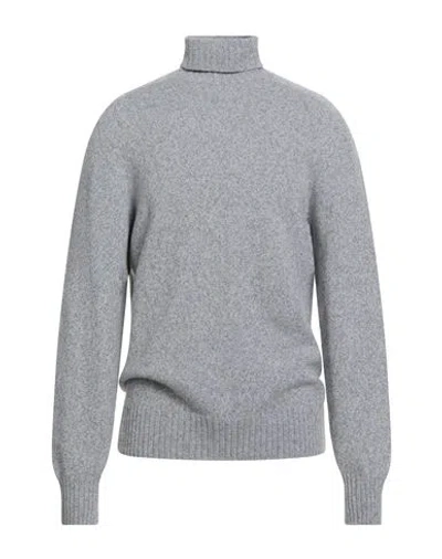 Officine Generale Officine Générale Man Turtleneck Grey Size Xxl Merino Wool, Cashmere In Gray