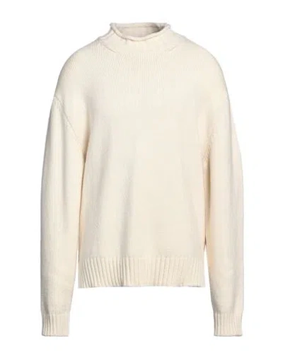 Officine Generale Officine Générale Man Turtleneck Ivory Size Xxl Wool, Cotton, Polyamide, Elastane