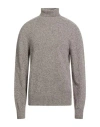 Officine Generale Officine Générale Man Turtleneck Khaki Size Xxl Merino Wool, Cashmere In Gray