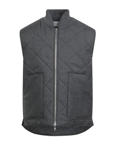 Officine Generale Officine Générale Man Vest Grey Size Xxl Wool, Polyester In Gray
