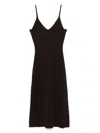 Officine Generale Officine Générale Marga Dress Italian Merino Wool In Dark Coffee