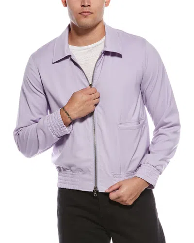 Officine Generale Marty Wool Jacket In Purple