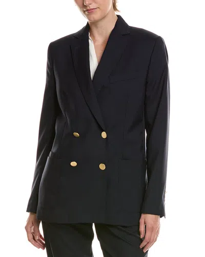 Officine Generale Mathilde Wool Jacket In Blue