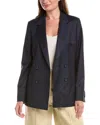Officine Generale Mathilde Wool Jacket In Navy