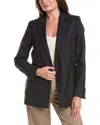Officine Generale Mathilde Wool Jacket In Navy
