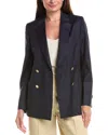 Officine Generale Mathilde Wool Jacket In Navy