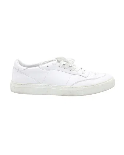 Officine Generale Matt Sneakers In White Leather