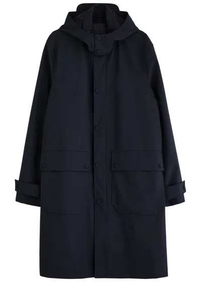 Officine Generale Officine Générale Mayeul Hooded Woven Parker In Navy