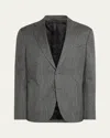 Officine Generale Men's Arthus Herringbone Sport Coat In Darkgrey/lightgrey