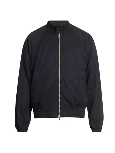 Officine Generale Men's Cory Twill Bomber Jacket In Black