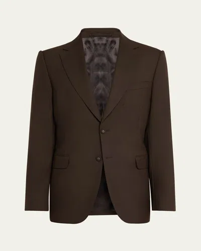 Officine Generale Men's Giovanni Wool Sport Coat In Dark Coffee